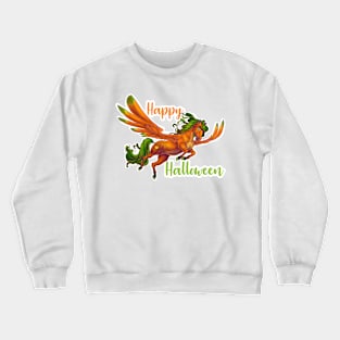 Happy Halloween Pumpkin Pegasus Crewneck Sweatshirt